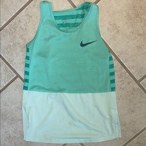 Nike Teal and White Tank Top